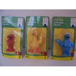   Figurines Set of 3 Big Bird, Cookie Monster, and Elmo Toys & Games