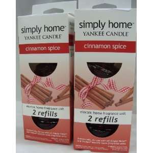 One box of 2 Yankee Candle Simply Home Cinnamon Spice Electric Home 