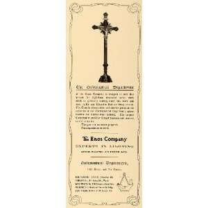  1904 Ad Enos Chapel Cathedral Metalwork Cross Christian 