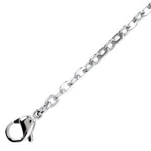  2.3mm, Stainless Steel, Flat Cable Chain   20 Jewelry