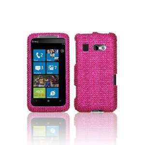  HTC 7 Surround Full Diamond Case   Hot Pink (Free 