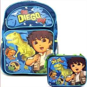  Go Diego Go School Medium Backpack+ Lunch Bag Set 