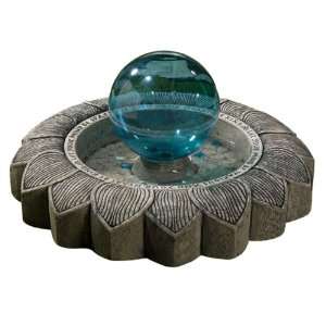   Reflection Bowl with Aqua Glass Gazing Ball Patio, Lawn & Garden