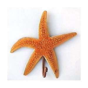    Hand Painted Starfish 1 Hook   Seashell Decor