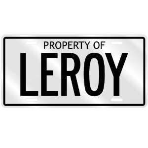  PROPERTY OF LEROY LICENSE PLATE SING NAME