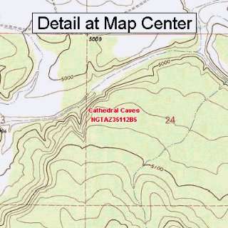 USGS Topographic Quadrangle Map   Cathedral Caves, Arizona (Folded 