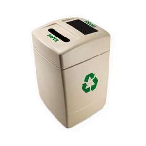  55 Gallon Recycling Waste Container with Lid Options Opening Paper 