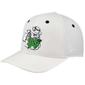 Zephyr Notre Dame Fighting Irish White Flurry Fitted Hat 