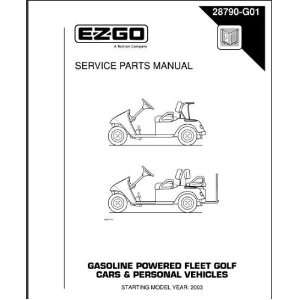GO 28790G01 2003 2005 Service Parts Manual For Gas TXT Fleet Cars 