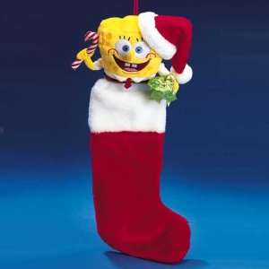    Pack of 4 Spongebob Plush Head Christmas Stockings