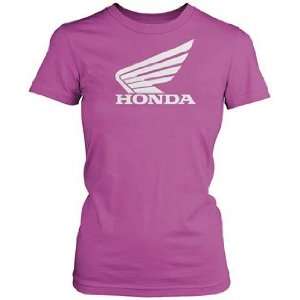    Honda Collection Womens Big Wing T Shirt   Small/Pink Automotive