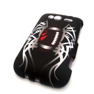 HTC Wildfire S Football Tribal Black GLOSS SMOOTH Case 