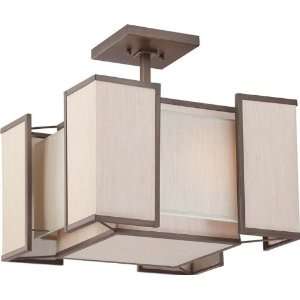  Satco Products Inc 60/4873 Labyrinth   3 Light Semi Flush Fixture w 