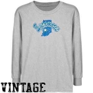  Indiana State Sycamores Youth Ash Distressed Logo Vintage 