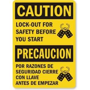  Caution / Precaucion Lock Out For Safety Before You Start 