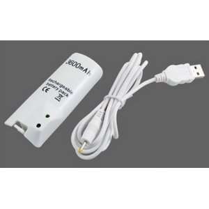 USB Rechargeable Battery Pack for Wii Remote Office 