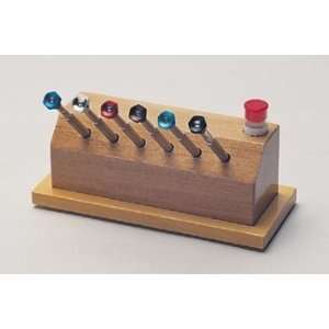  REVERSIBLE BLADE SCREWDRIVERS IN WOODEN STAND   Set of Six 