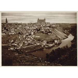  1925 Panorama View City Toledo Tagus River Spain NICE 