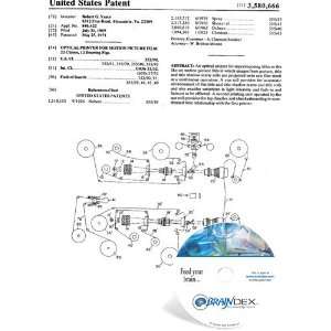  Patent CD for OPTICAL PRINTER FOR MOTION PICTURE FILM 