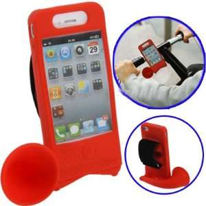   Bone Bike Horn, iPhone 4 Amplifier, Red  Players & Accessories