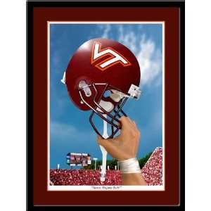  Virginia Tech Victory Helmet Hokies Football Print Sports 