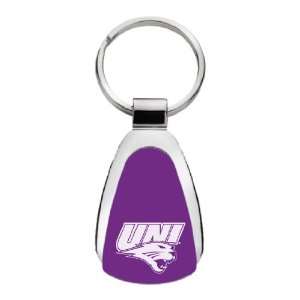   University of Northern Iowa   Teardrop Keychain   Purple Sports