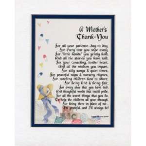 MOTHERS THANK YOU   GIFT FOR DAYCARE NANNY POEM  
