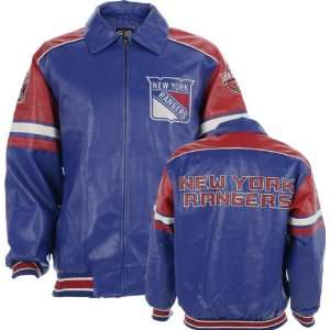  New York Rangers Faux Leather Jacket
