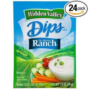 Hidden Valley Dip Mix, Original Ranch Dip, 1 Ounce Packets (Pack of 24 