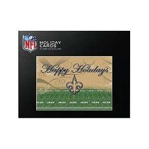 NEW ORLEANS SAINTS 7 by 10 Team Logo CHRISTMAS / HOLIDAY CARDS (Box 