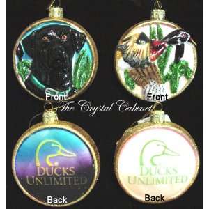   Unlimited Ornament Pair   Black Labrador & Wild Duck
