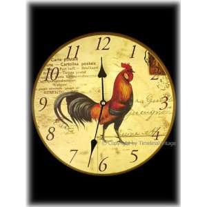  Rooster French Country Wall Clock / Kitchen Decor