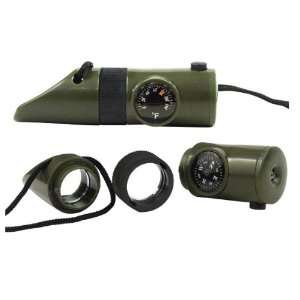  6 in 1 Survival Whistle Compass and LED Light Sports 