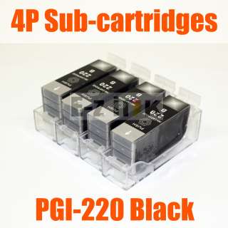 4P PGI 220 220BK Ink Tank sub cartridge For Canon SCIS  