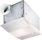   White Bath Fan with Heater Light Night Light 110 CFM 0.9 Sones  