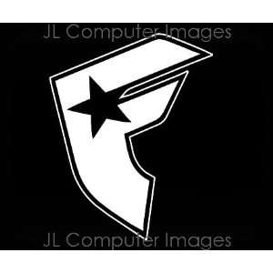  FAMOUS STAR WHITE DECAL 6 X 5 Automotive