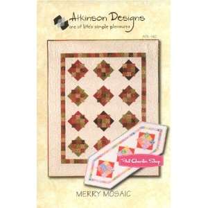  Merry Mosaic Quilt and Runner Pattern By Atkinson Designs 