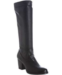 Frye black leather Rory heeled scrunch boots  