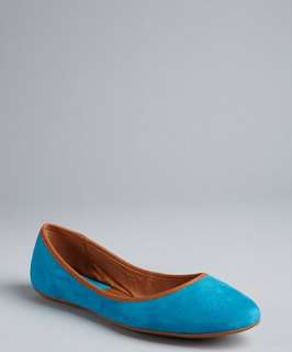 Ash water blue suede Instinct ballet flats