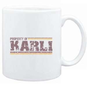 Mug White  Property of Karli   Vintage  Female Names  