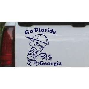 Go Florida Pee On Georgia Car Window Wall Laptop Decal Sticker    Navy 
