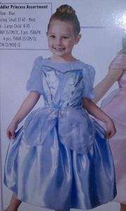 CHILD BLUE PRINCESS CINDERELLA GIRL TODDLER HALLOWEECOSTUME SIZE 3T 4T 