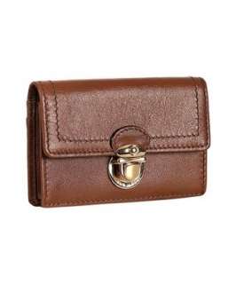 Marc Jacobs brown leather business card holder  