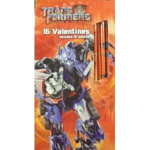   Transformers 16 Valentines Cards including 16 Pencils Toys & Games