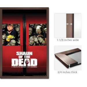 Slate Framed Shaun Of The Dead Poster Movie Zombies Fr 