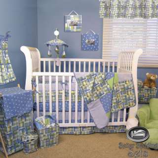   Green Nautical For Crib Nursery Blanket Collection Bedding Set  
