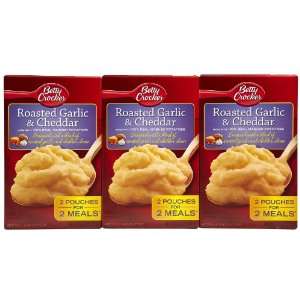 Betty Crocker Roasted Garlic & Cheddar Mashed Potatoes, 6.6 oz, 3 pk