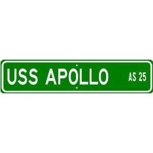  USS APOLLO AS 25 Street Sign   Navy Gift Ship Sailor 