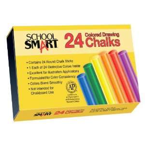  24 Color Set, School Smart Drawing Chalk
