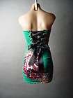   Style Lace Up Back Bodycon Fitted Sexy Club Party Tube Mini fp Dress M